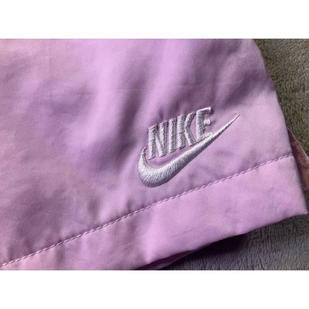 Nike Men's Solid Purple/Pink Swim Trunks Size M Logo Elastic Waist Lined